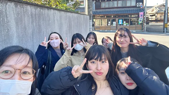 一泊研修旅行の様子(歯科衛生学科)