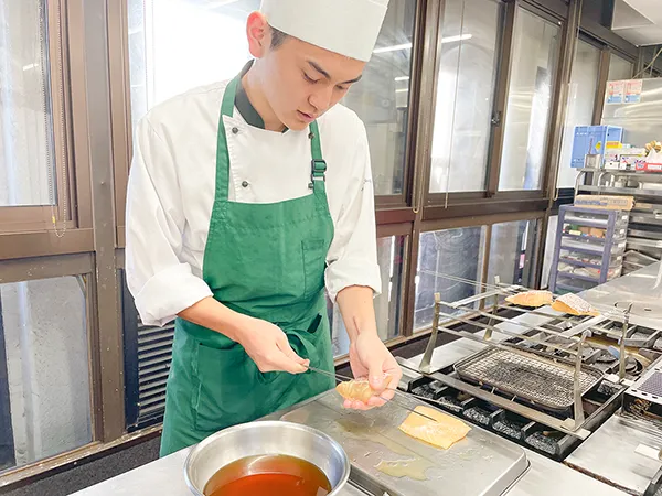 日本料理実習風景