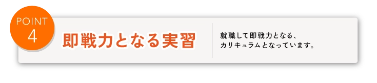 即戦力となる実習